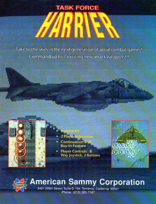 Task Force Harrier (US) Arcade Game Cover